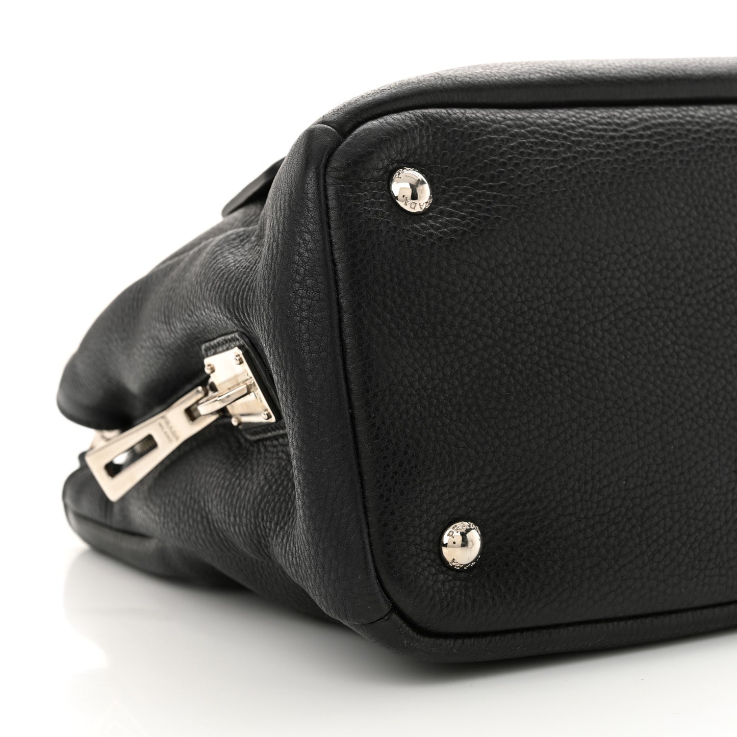 Vitello Phenix Top Handle Bag Black