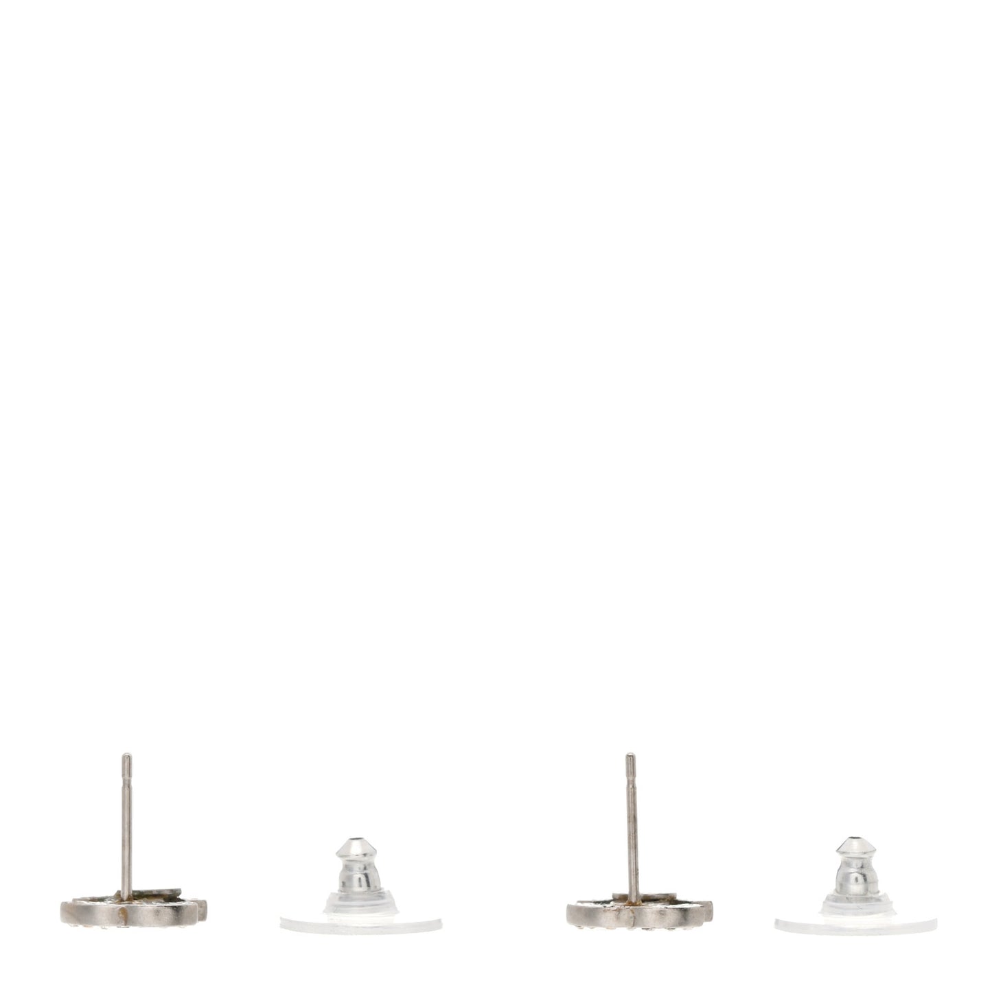 Crystal Mini CC Earrings Silver