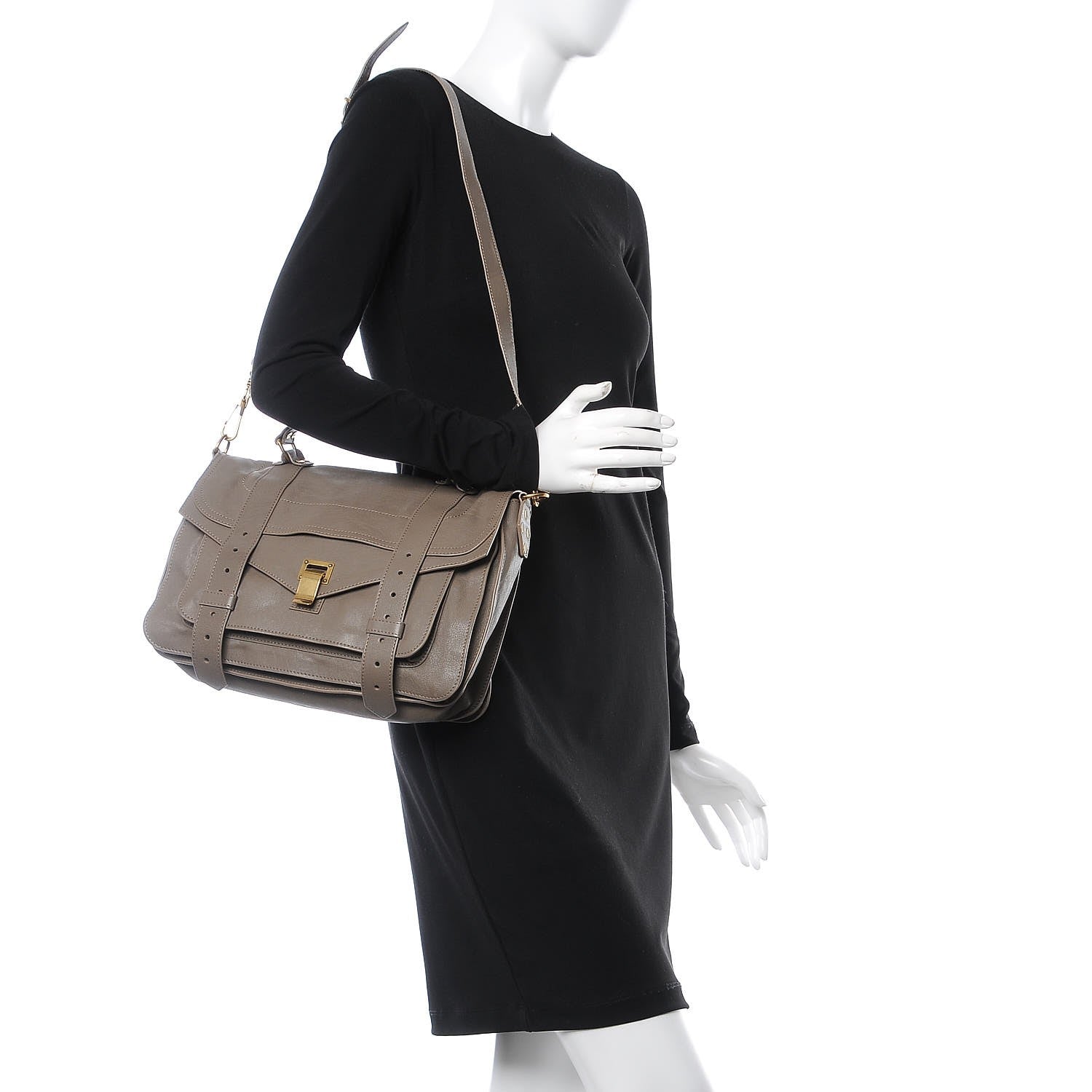 Proenza Schouler Lambskin Medium PS1 Satchel Smoke 2 of 8
