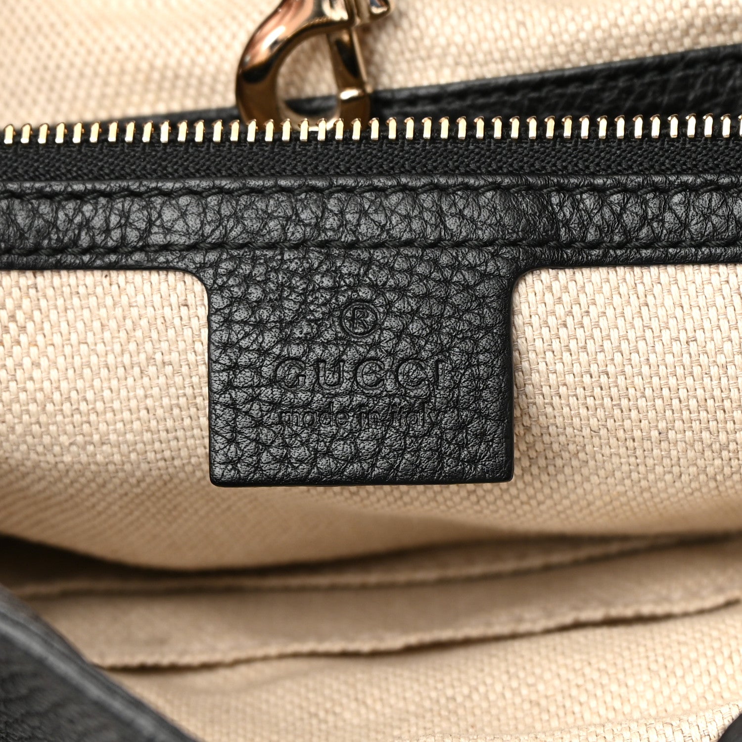 Gucci Pebbled Calfskin Medium Soho Chain Shoulder Bag Black 6 of 12