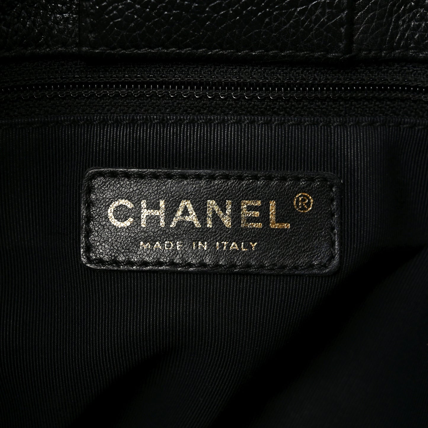 Calfskin Cerf Executive Shopper Tote Black