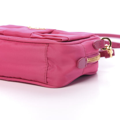 Prada Tessuto Nylon Bow Camera Bag Fuxia 9 of 10