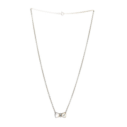 Van Cleef & Arpels 18K Yellow Gold Diamond Mother of Pearl Bow Pendant Necklace 3 of 6
