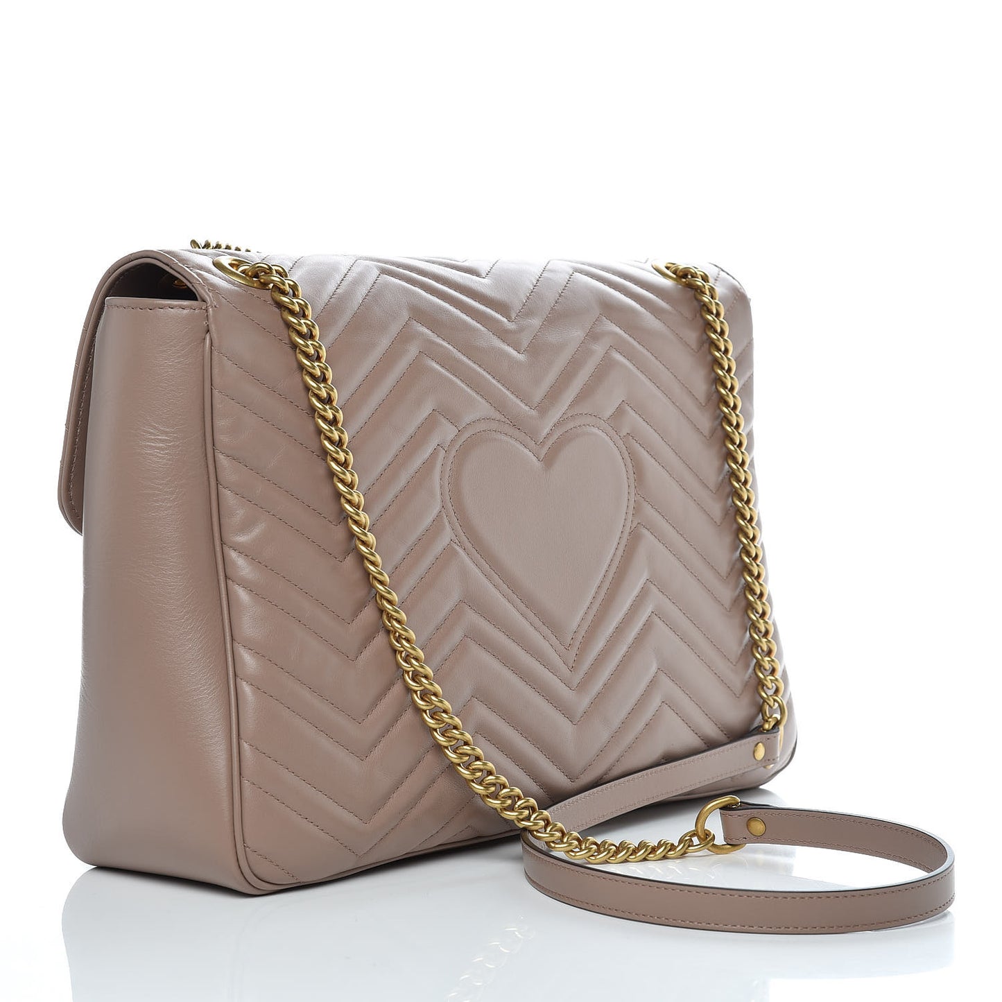 Calfskin Matelasse Large GG Marmont Shoulder Bag Porcelain Rose