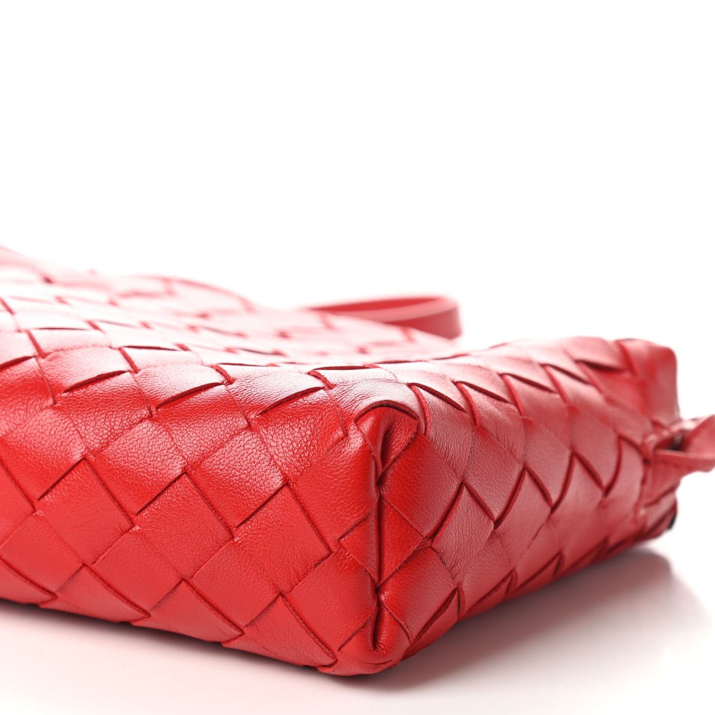 Nappa Intrecciato Crossbody Bright Red