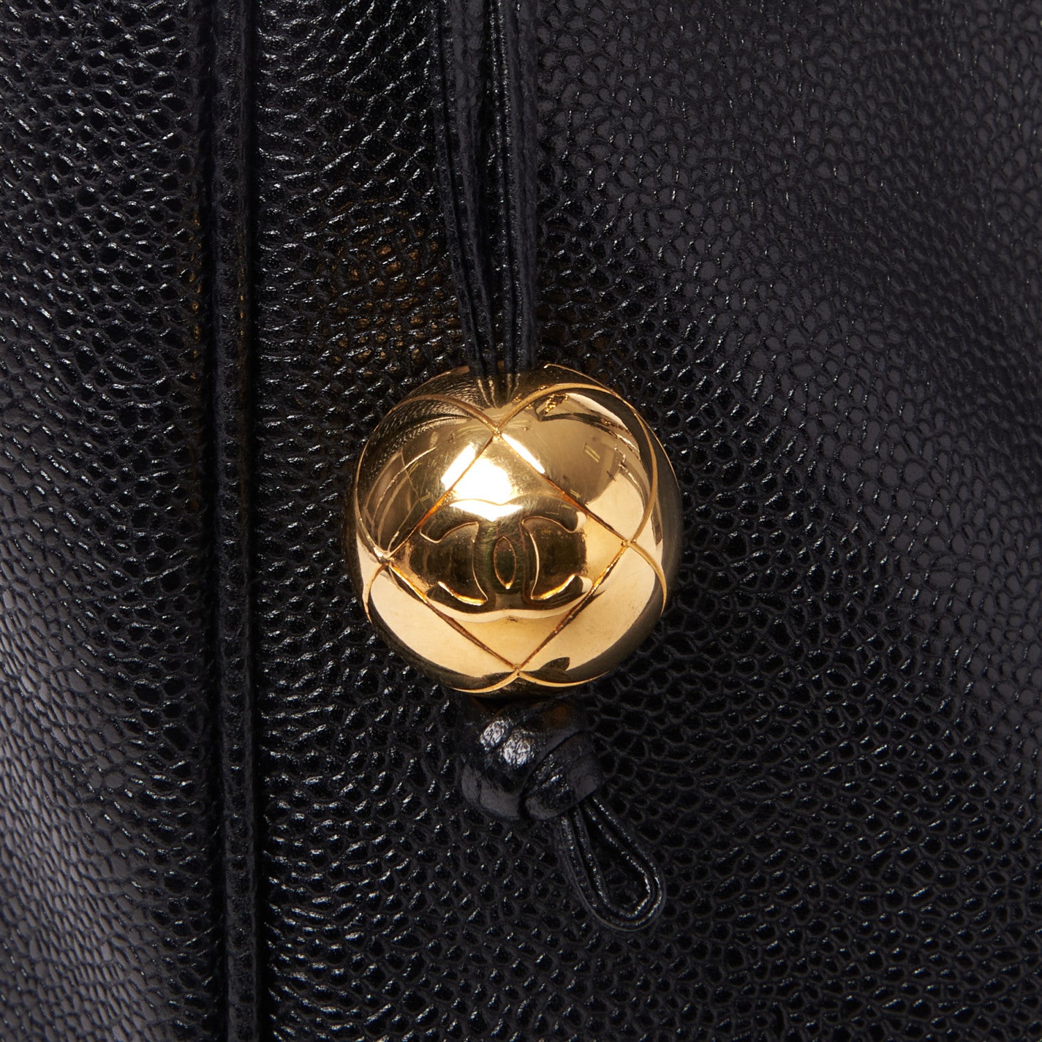 Chanel Caviar Large CC Shoulder Bag Black 7 of 10