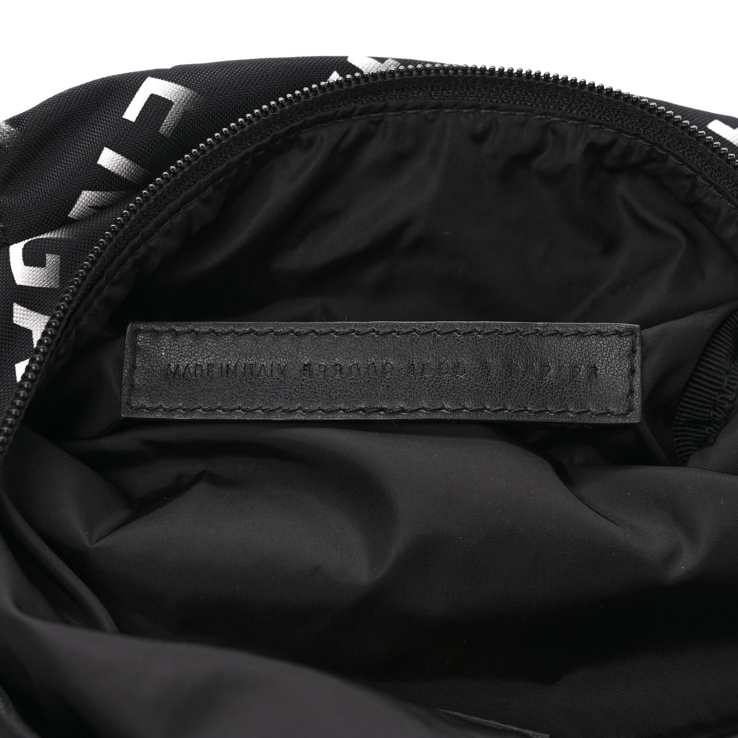 Balenciaga Recycled Sport Nylon Allover Gradient Logo Wheel Beltpack Black White 7 of 9