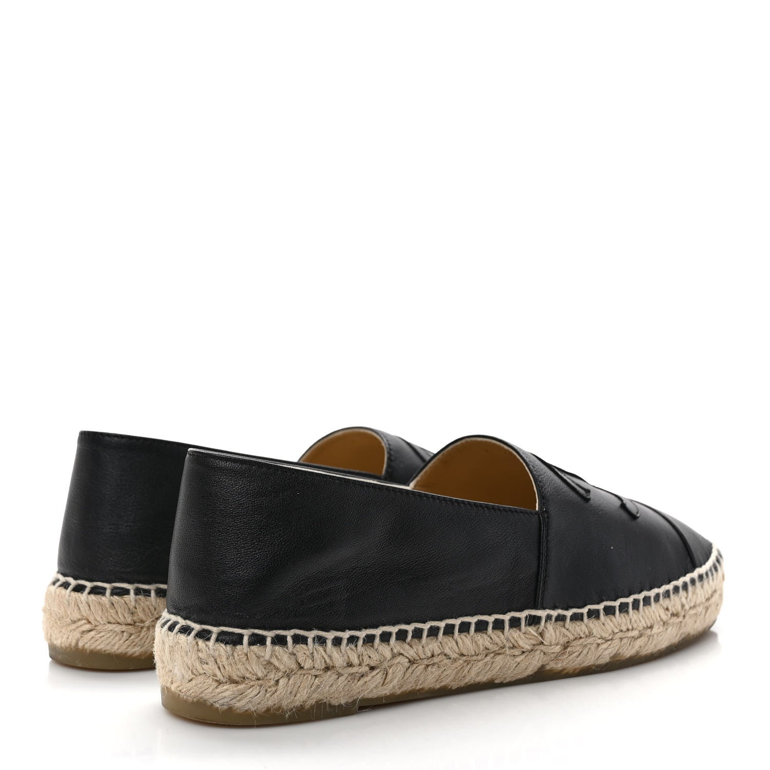 Chanel Lambskin CC Espadrilles 38 Black 4 of 9