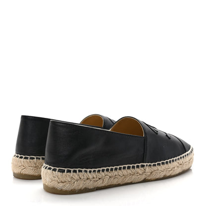 Chanel Lambskin CC Espadrilles 38 Black 4 of 9
