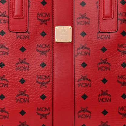 MCM Visetos Large Liz Reversible Shopper Tote Ruby Red 10 of 15