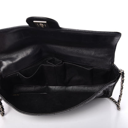 Chanel Patent Quilted East West Chocolate Bar Flap Black 5 of 10