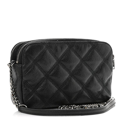 Saint Laurent Grained Lambskin Quilted Mini Becky Double Zip Bag Black 3 of 13