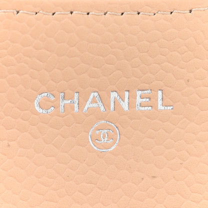 Chanel Caviar Quilted Flap Card Holder Wallet Beige 6 of 13