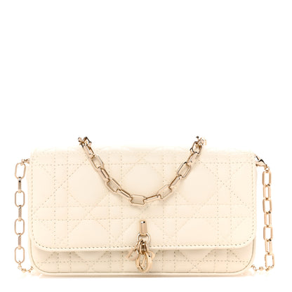 Christian Dior Lambskin Cannage Dior Talk Phone Pouch Latte 1 of 12