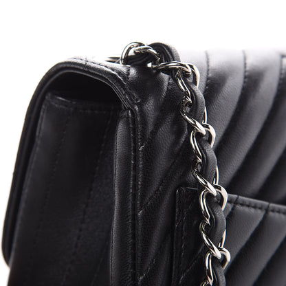 Chanel Lambskin Chevron Quilted Mini Square Flap Black 11 of 15