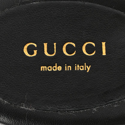 Gucci Calfskin Double G Thong Flat Sandals 37.5 Black 8 of 9