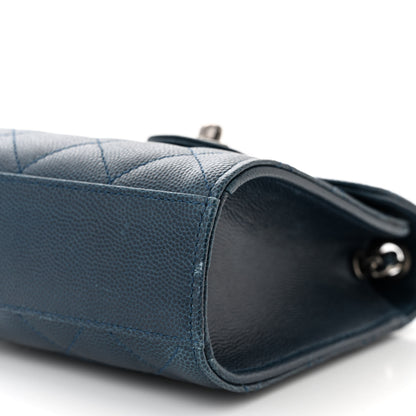 Chanel Caviar Quilted Extra Mini Wallet On Chain WOC Blue 11 of 12