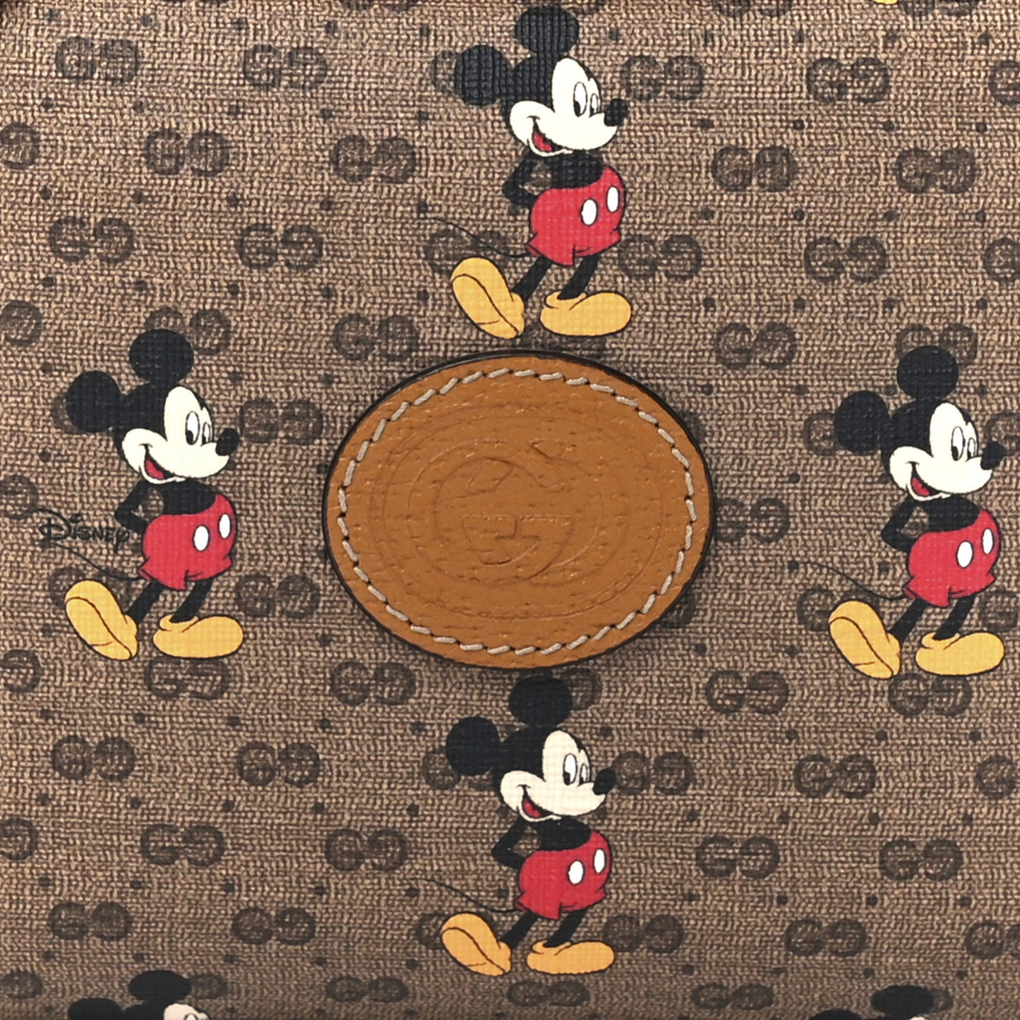 X DISNEY Mini Vintage GG Supreme Monogram Mickey Mouse Shoulder Bag Beige Vintage Sun Oil