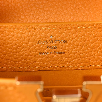 Louis Vuitton Taurillon Mini Capucines Sunbeam Yellow 6 of 9