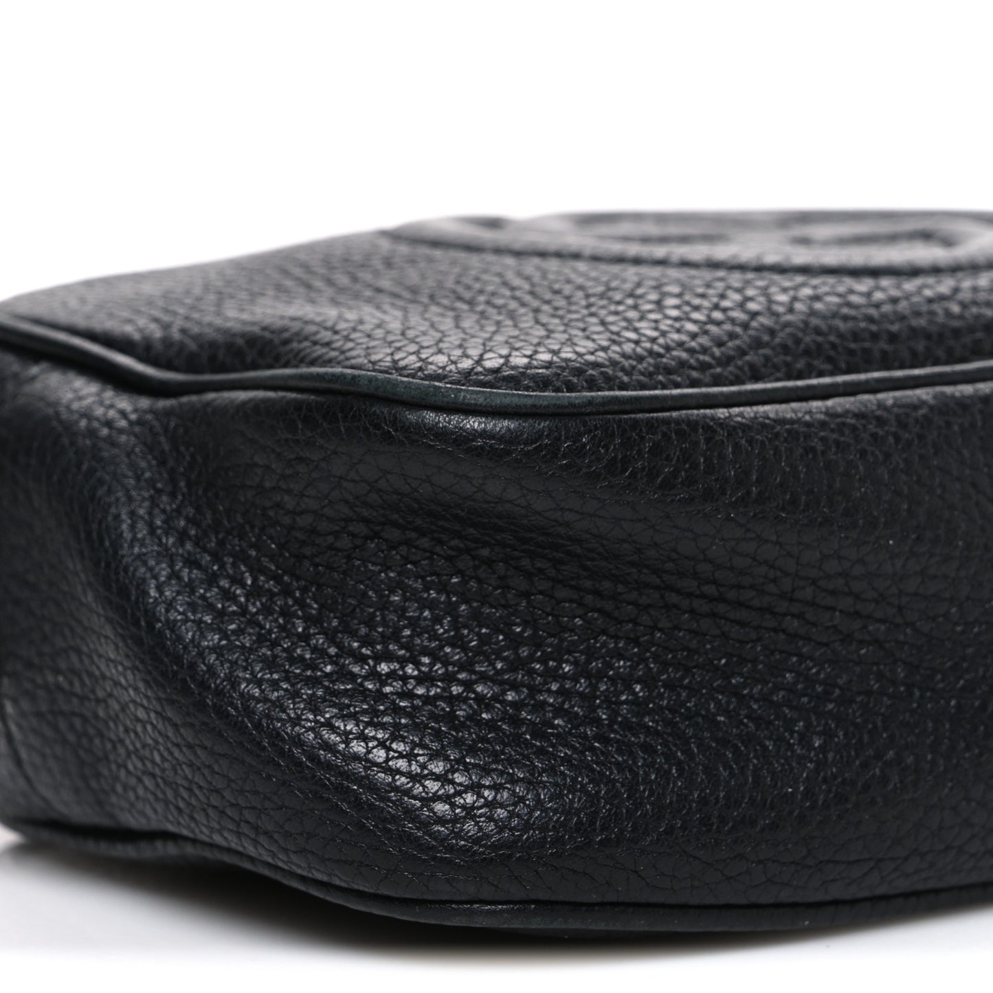 Pebbled Calfskin Mini Soho Disco Bag Black