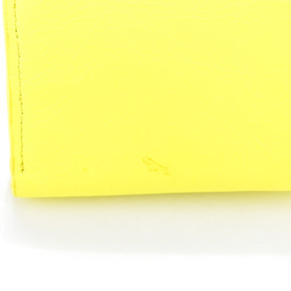 Balenciaga Agneau Arena Classic Hardware Mini Wallet Jaune Fluo 5 of 8