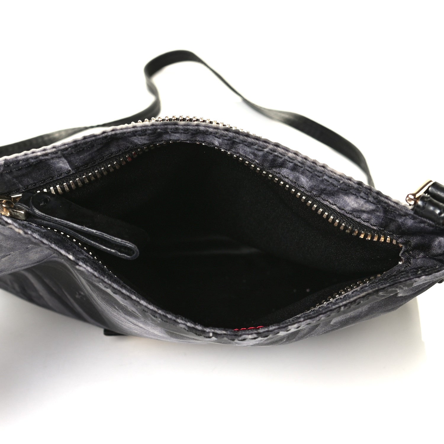 Valentino Garavani Nylon Floral Crossbody Dark Grey 4 of 4