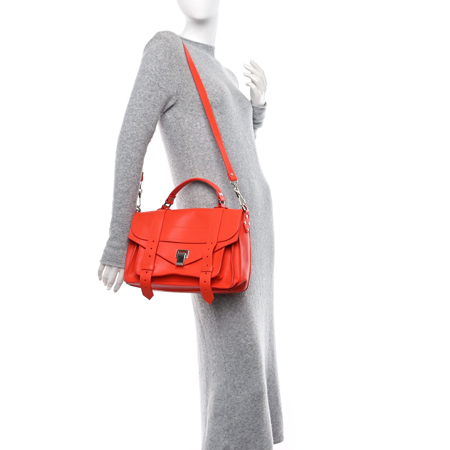 Proenza Schouler Lambskin Medium PS1 Satchel Orange 2 of 12