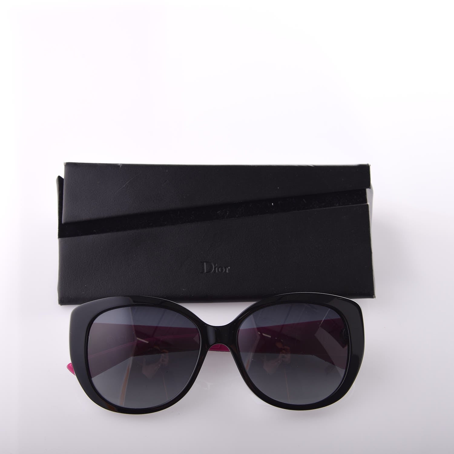 Christian Dior Lambskin Cannage Dior Lady 1R Sunglasses Black Fuchsia 8 of 8