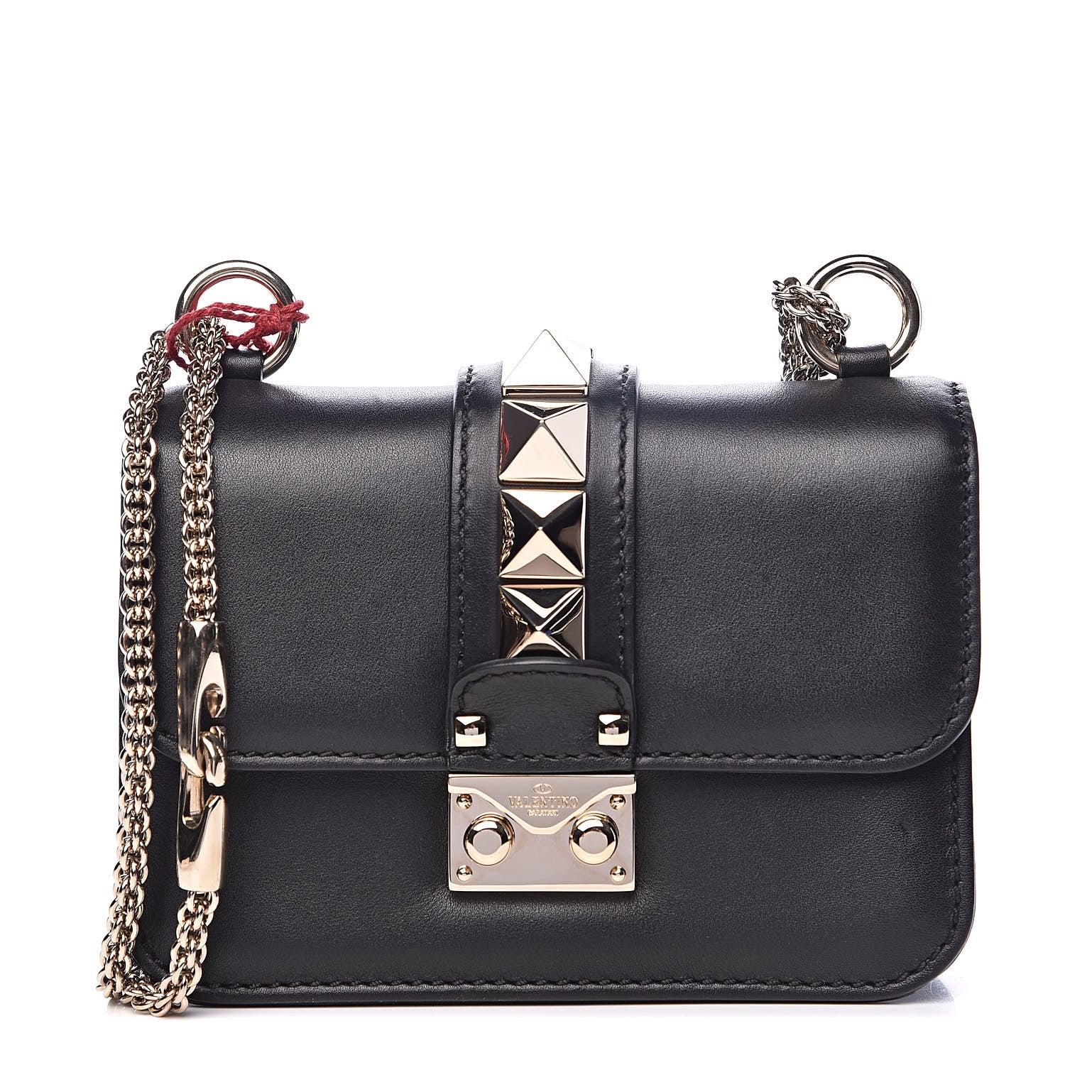 Valentino Garavani Vitello Mini Glam Lock Rockstud Flap Black 1 of 11