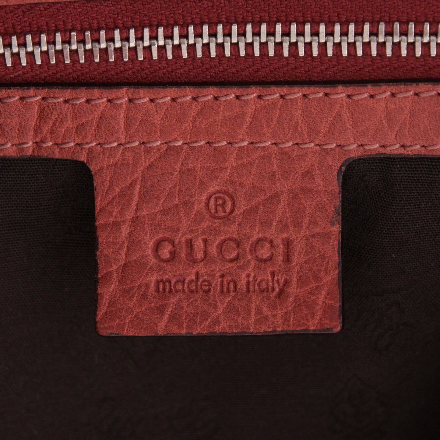 Monogram Medium Bamboo Bar Hobo Coral