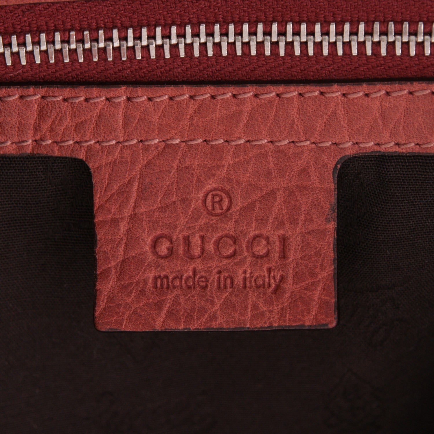 Gucci Monogram Medium Bamboo Bar Hobo Coral 6 of 7