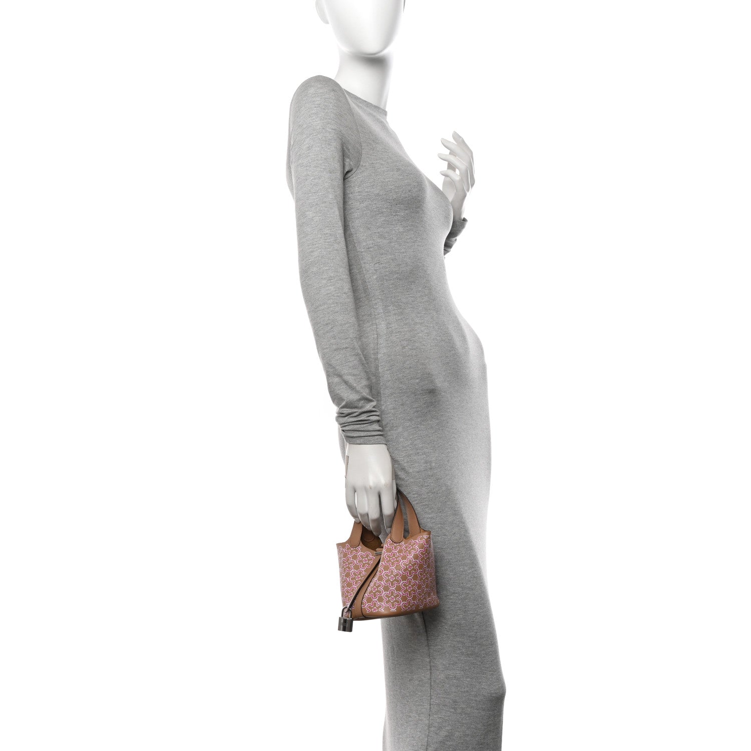 Hermes Swift Micro Lucky Daisy Picotin Lock Chai Rose White 2 of 11
