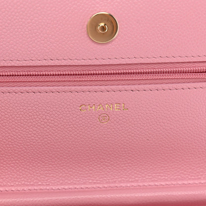 Chanel Caviar Quilted Multi Chain Wallet On Chain WOC Light Pink 5 of 11