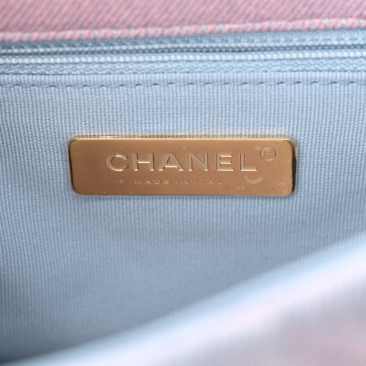Chanel Denim Quilted Medium Chanel 19 Flap Blue Pink 6 of 11