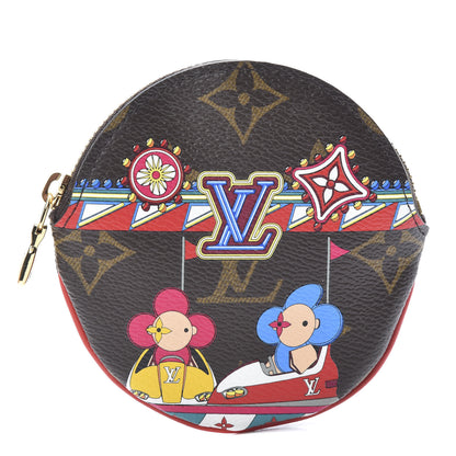 Louis Vuitton Monogram 2020 Christmas Animation Bumper Cars Round Coin Purse Coquelicot 1 of 9