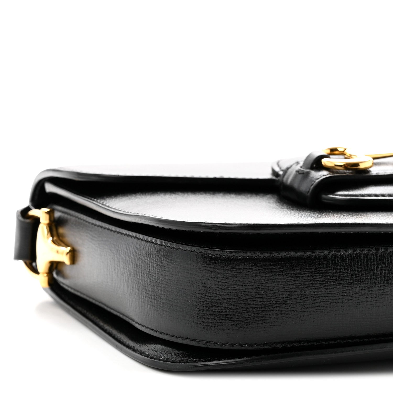 Gucci Azalea Calfskin Horsebit 1955 Shoulder Bag Black 9 of 10
