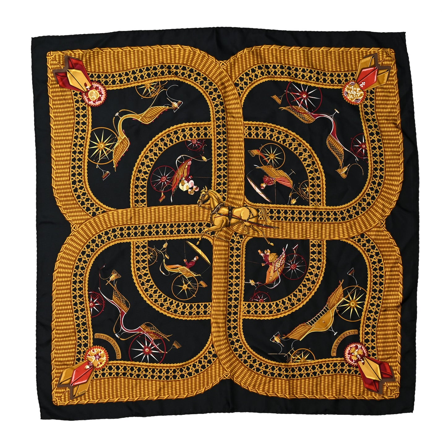 Silk Voitures Paniers Scarf 90