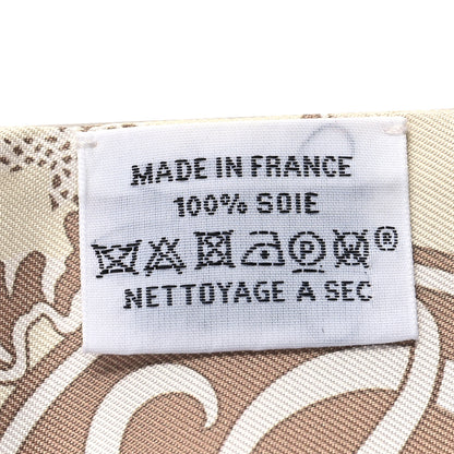 Hermes Silk Ex-Libris Twilly Creme Orange Beige 3 of 4