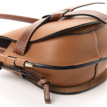 Loewe Grained Calfskin Mini Gate Crossbody Bag Caramel Pecan 6 of 10
