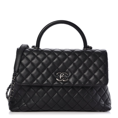 Chanel Caviar Quilted Medium Coco Handle Flap Black 1 of 10