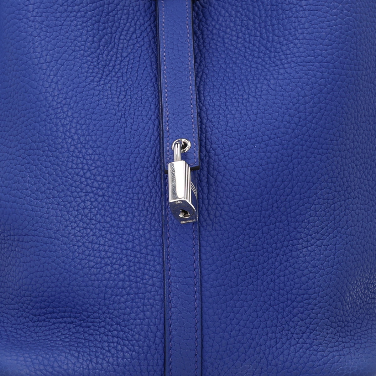 Hermes Taurillon Clemence Picotin Lock 22 MM Bleu Electrique 8 of 10