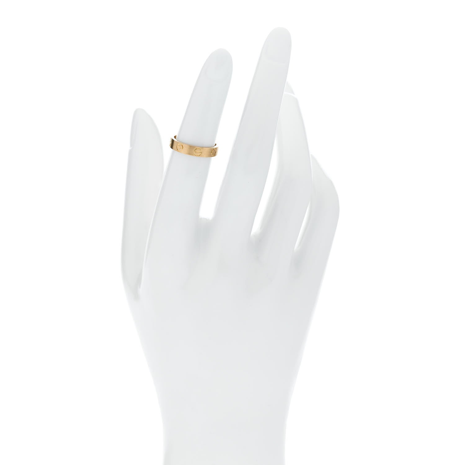 Cartier 18K Yellow Gold 3.5mm Brushed Finish LOVE Wedding Band Ring 48 4.5 2 of 5