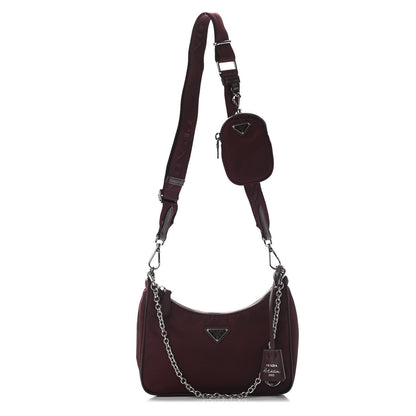 Prada Tessuto Nylon Re-Edition 2005 Shoulder Bag Granato 1 of 7