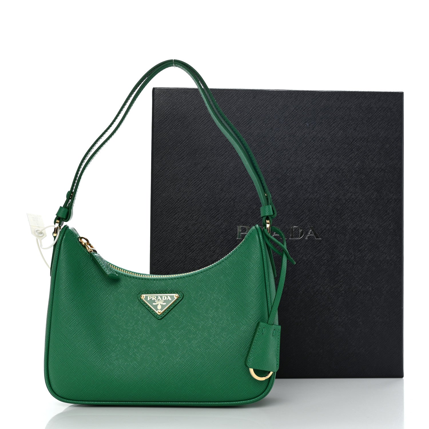 Prada Saffiano Lux Mini Re-Edition Shoulder Bag Mango 11 of 11