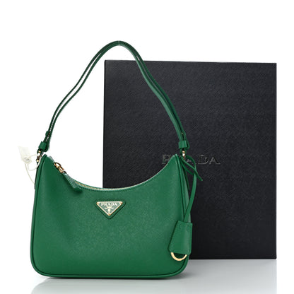 Prada Saffiano Lux Mini Re-Edition Shoulder Bag Mango 11 of 11