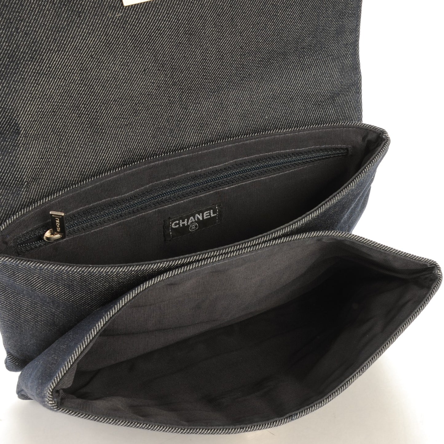 Denim Chocolate Bar Mademoiselle Flap Blue