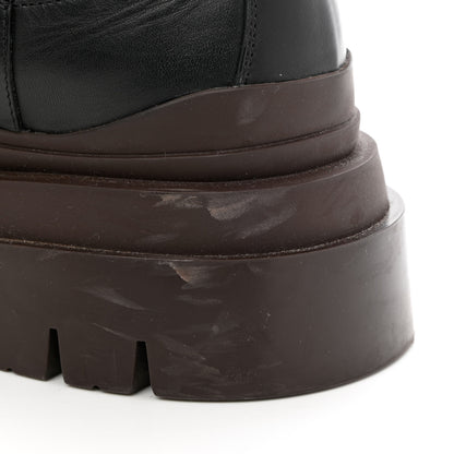 Bottega Veneta Calfskin Mens The Tire Chelsea Boots 42 Black Camping 16 of 19