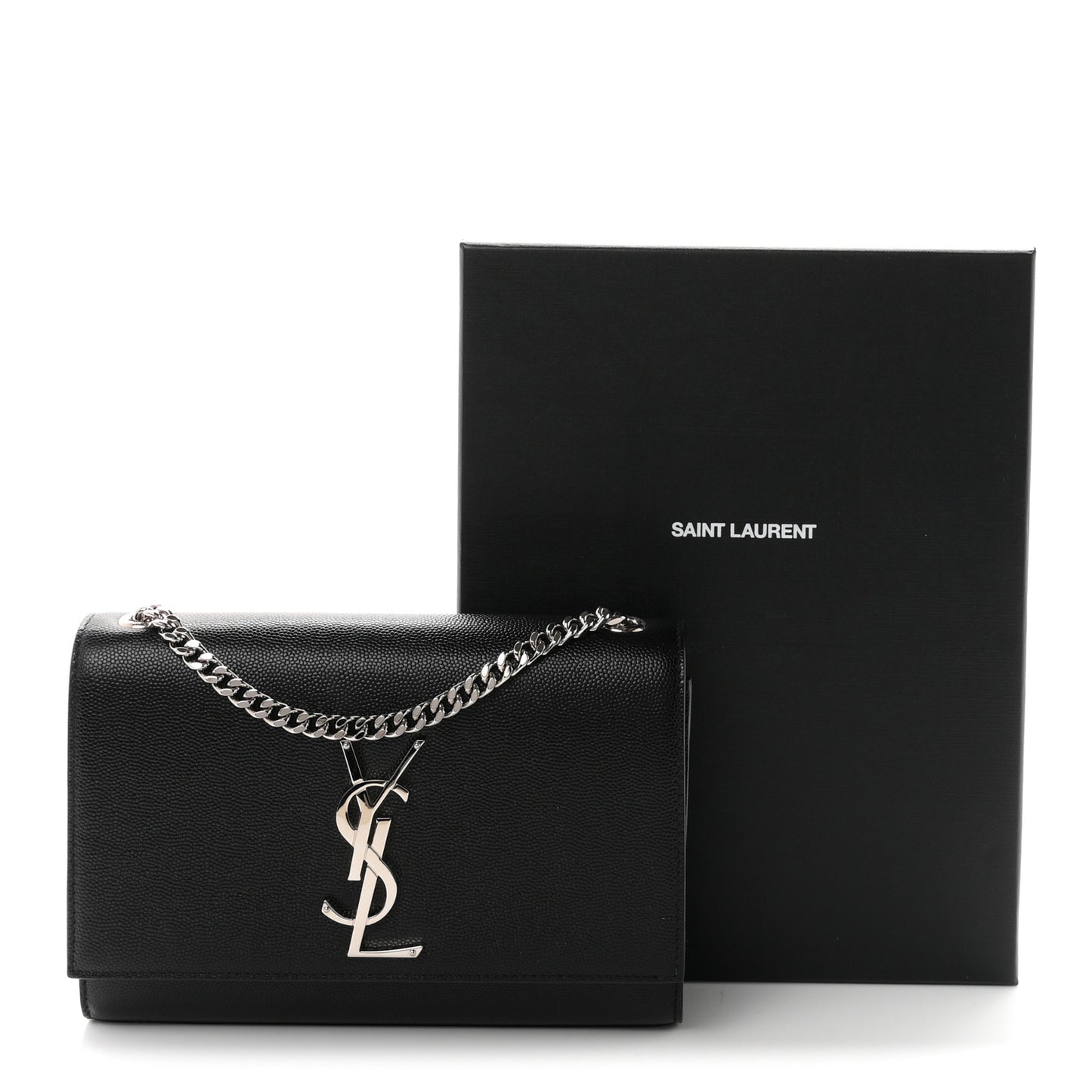 Grain De Poudre Small Classic Monogram Kate Satchel Black