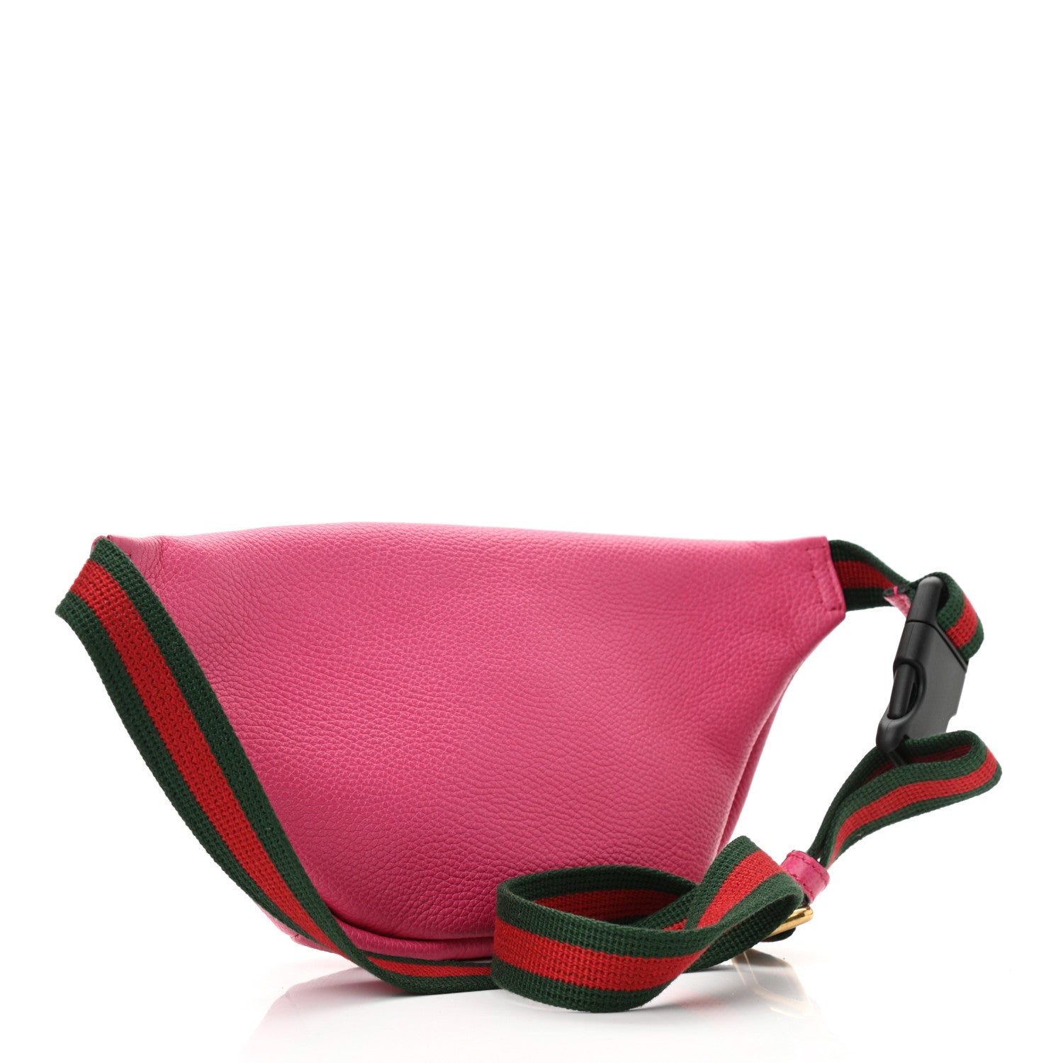 Gucci Grained Calfskin Small Logo Belt Bag Box Pink Green 3 of 11