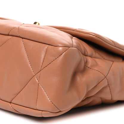 Chanel Lambskin Quilted Large Chanel 19 Flap Brown 9 of 10